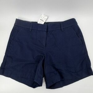 J Crew Navy Blue Chino Shorts Style H1453 Size 4 Womens